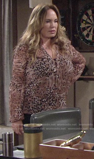 Anita’s animal print blouse on The Young and the Restless