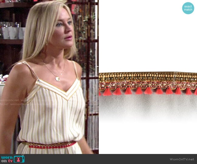 Anthropologie Deepa Anika Embellished Belt worn by Sharon Newman (Sharon Case) on The Young and the Restless