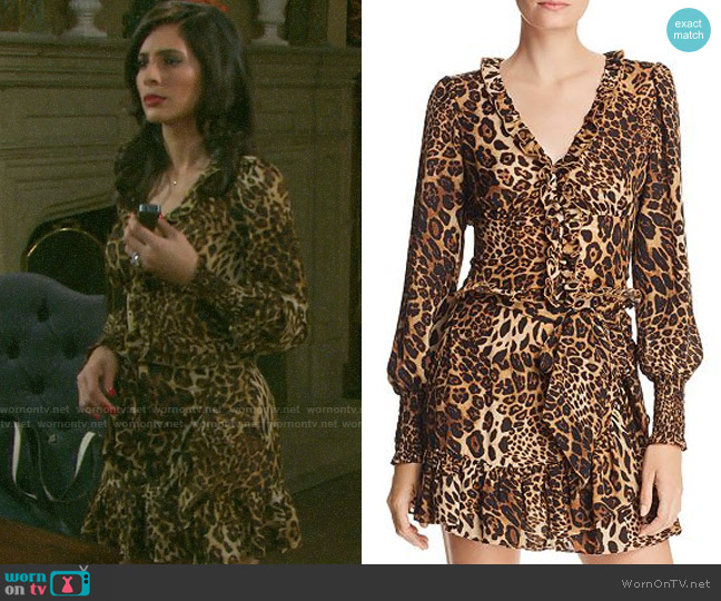 aqua leopard dress