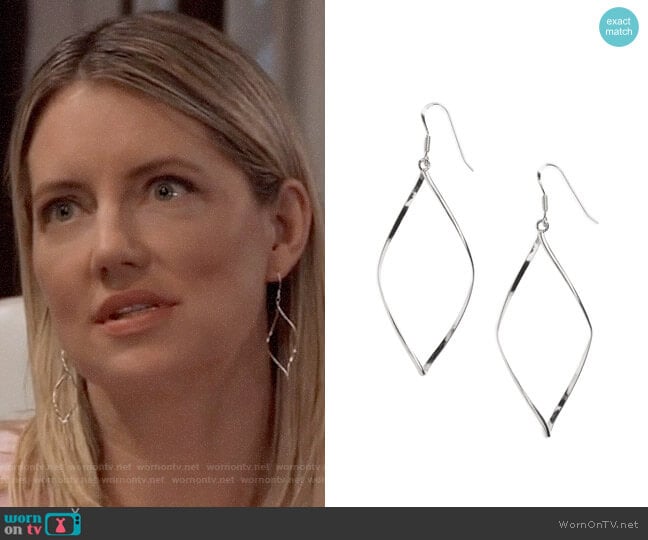 Argento Vivo Marquise Earrings worn by Nina Reeves (Cynthia Watros) on General Hospital