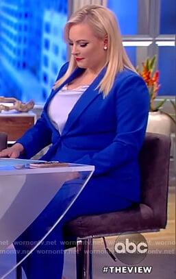 Meghan’s blue blazer and pants on The View