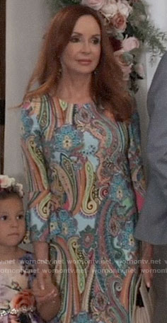 Bobbie’s paisley print dress on General Hospital