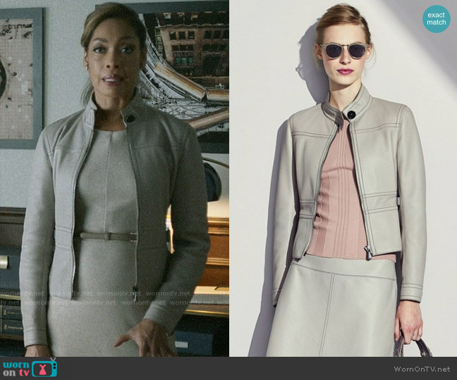 Bottega Veneta Leather Jacket worn by Jessica Pearson (Gina Torres) on Pearson