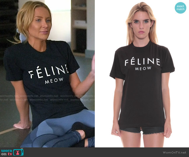 Brian Lichtenberg Feline Tee worn by Stephanie Pratt (Stephanie Pratt) on The Hills New Beginnings