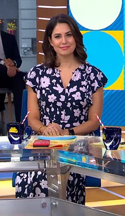 Cecilia’s floral flutter sleeve dress on Good Morning America