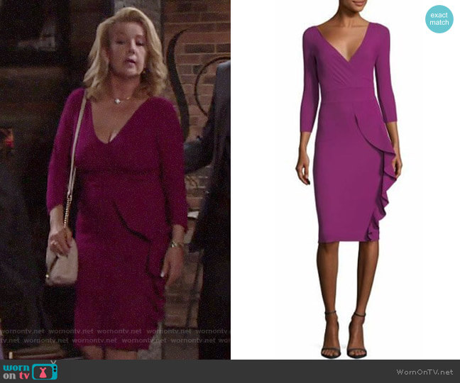 Chiara Boni La Petite Robe Marem Dress worn by Nikki Reed Newman (Melody Thomas-Scott) on The Young and the Restless