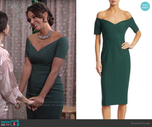 Cinq a Sept Birch Dress worn by Celeste Rosales (Eva LaRue) on The Young and the Restless