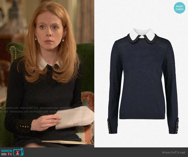 Claudie Pierlot Madam Jumper worn by Gemma (Zoe Boyle) on Four Weddings and a Funeral