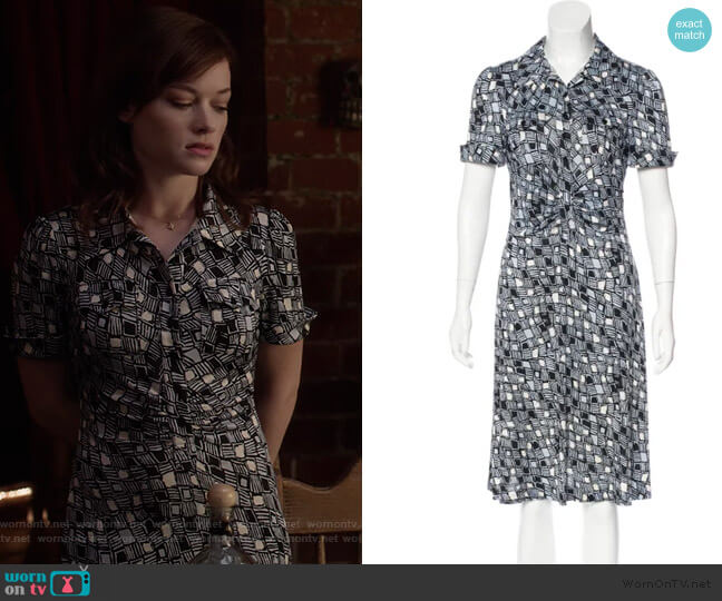 Polly Anna Silk Dress by Diane von Furstenberg worn by Lisa Donovan (Jane Levy) on What/If