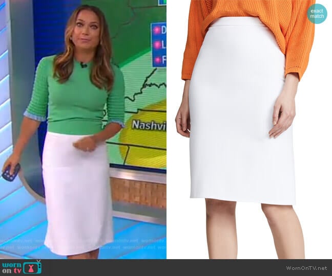 Darcey Skirt by Diane von Furstenberg worn by Ginger Zee on Good Morning America