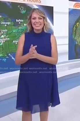 Dylan’s blue chiffon dress on Today