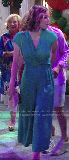 Elena’s green jumpsuit on The Young and the Restless