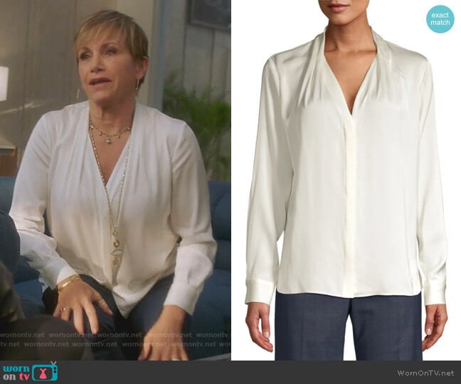 Rosalina Blouse by Elie Tahari worn by Gabrielle Carteris (Gabrielle Carteris) on BH90210