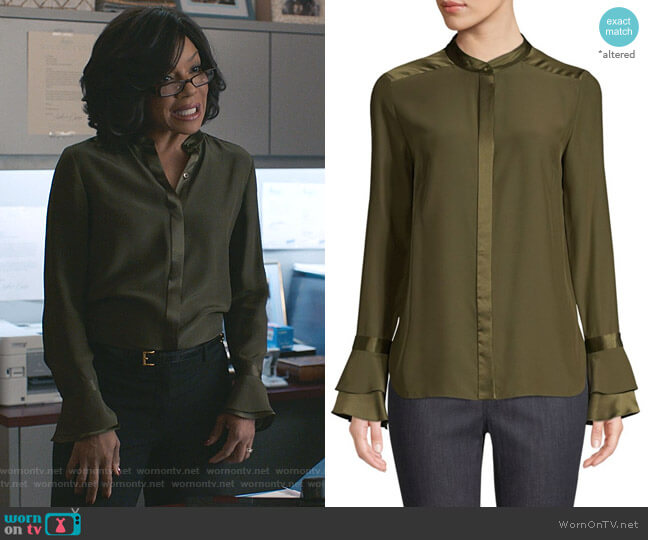 Helen’s green blouse on Grand Hotel