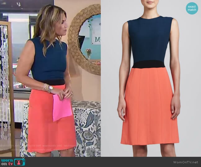 Colorblock Dress by Fendi worn by Savannah Guthrie on Today