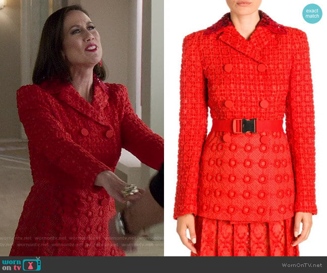 Organza Sequin Collar Double-Breasted Jacket by Fendi worn by Diana Trout (Miriam Shor) on Younger