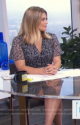 Carissa’s floral v-neck mini dress on E! News Daily Pop