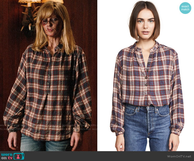 Free People Northern Bound Shirt worn by Beth Dutton (Kelly Reilly) on Yellowstone