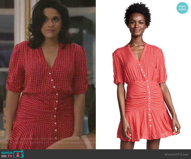 Pippa Short Sleeve Mini Dress by Free People worn by Yoli (Justina Adorno) on Grand Hotel