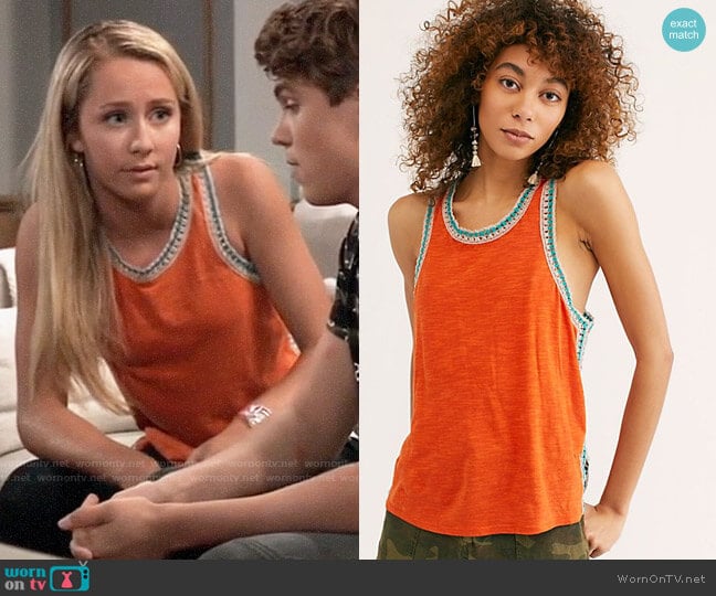 Free People Bora Bora Tee worn by Josslyn Jacks (Eden McCoy) on General Hospital