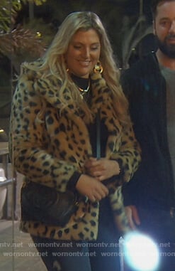 Gina’s fur leopard coat on The Real Housewives of Orange County