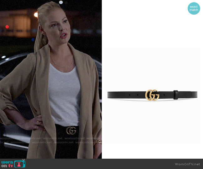 Gucci Leather Belt with Double G Buckle worn by Samantha Wheeler (Katherine Heigl) on Suits