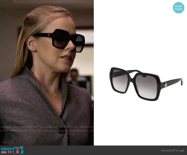 Gucci Square Bee & Logo Acetate Sunglasses worn by Katrina Bennett (Amanda Schull) on Suits