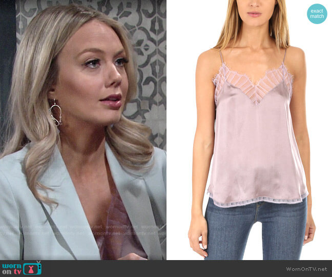 Wornontv Abbys Pink Lace Trim Top On The Young And The Restless Melissa Ordway Clothes And 