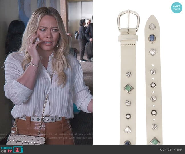 Luke belt by Isabel Marant worn by Kelsey Peters (Hilary Duff) on Younger