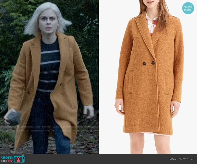 J. Crew Daphne Coat in Warm Caramel worn by Liv Moore (Rose McIver) on iZombie