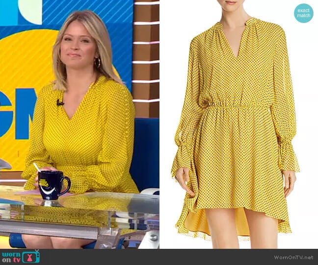 WornOnTV: Sara’s yellow polka dot dress on Good Morning America | Sara ...