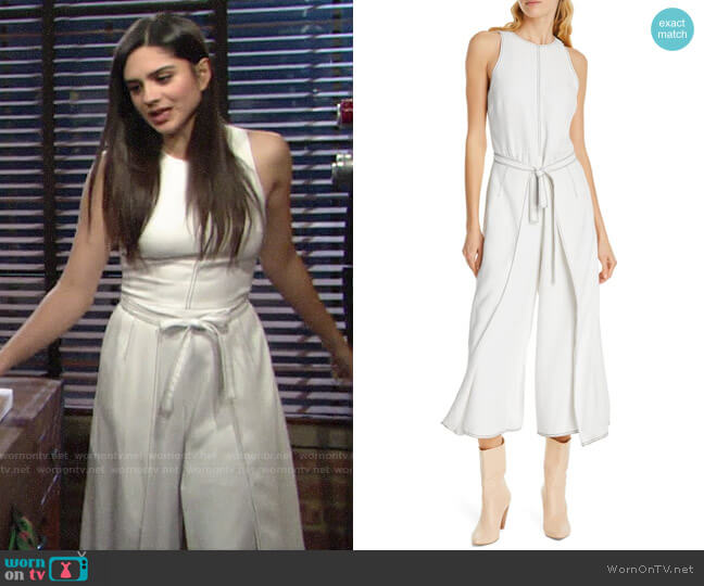 Joie Mairead Crop Jumpsuit worn by Lola Rosales (Sasha Calle) on The Young and the Restless