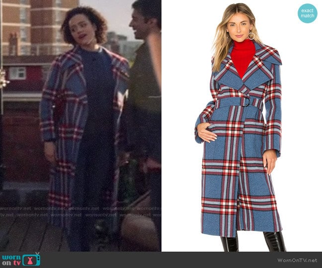 Joseph Teodor Coat worn by Maya (Nathalie Emmanuel) on Four Weddings and a Funeral