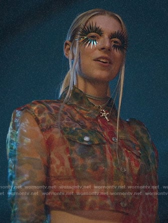 Jules’s cropped multi colored jacket on Euphoria