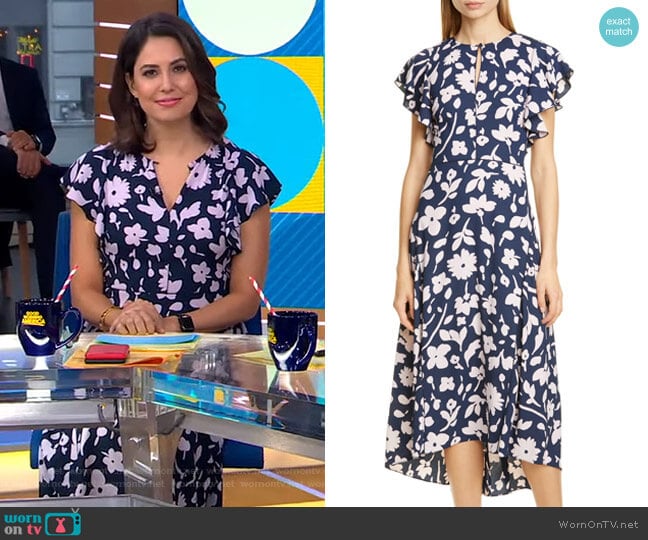 WornOnTV: Cecilia’s floral flutter sleeve dress on Good Morning America ...