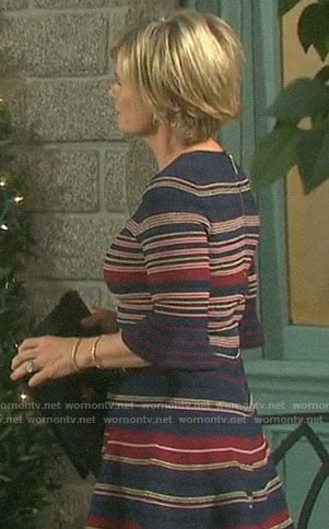 Kayla’s striped dress on Days of our Lives