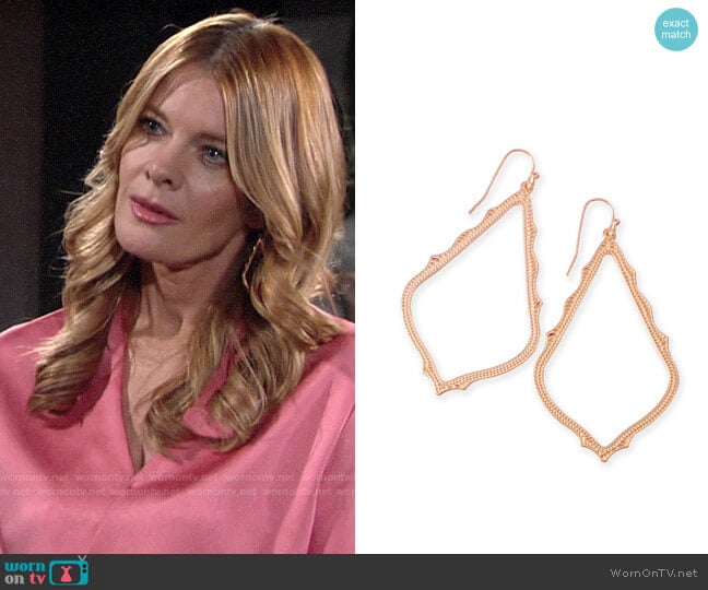 Kendra Scott Sophee Drop Earrings worn by Phyllis Summers (Michelle Stafford) on The Young and the Restless