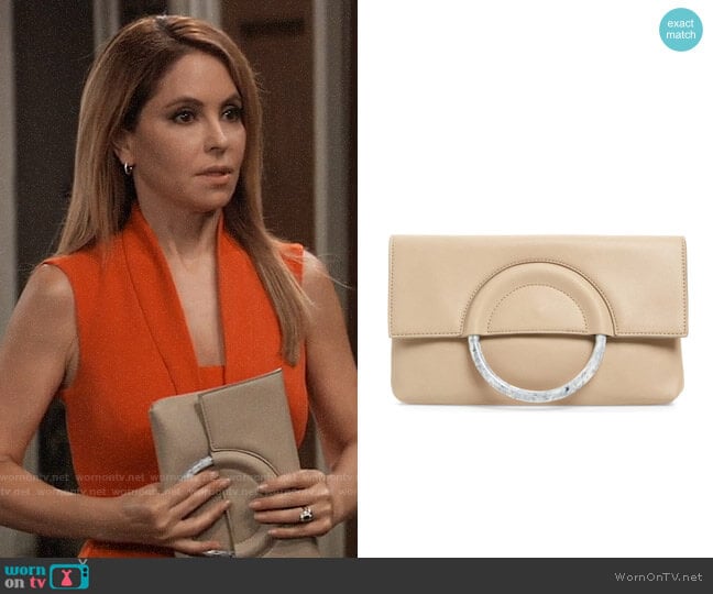 Leith Resin Handle Clutch worn by Olivia Falconeri (Lisa Lo Cicero) on General Hospital