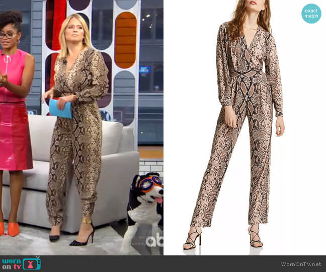 WornOnTV: Sara’s snake print jumpsuit on GMA Strahan Sara and Keke ...