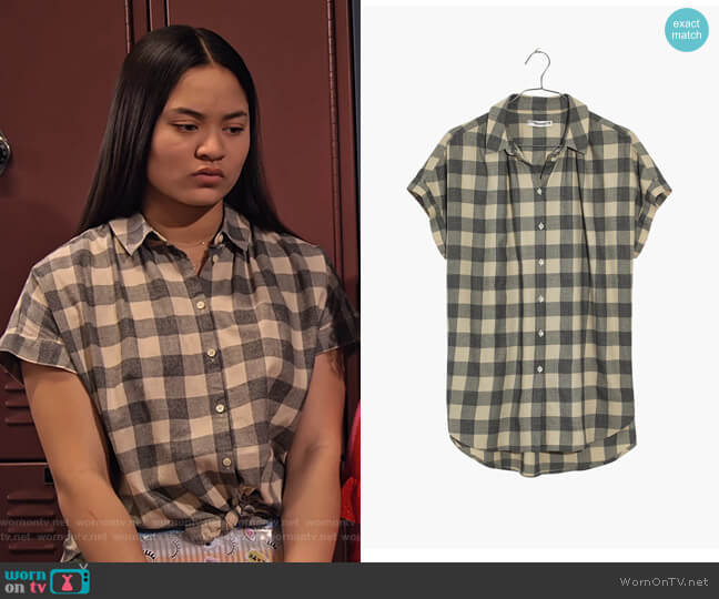 Central Shirt in Buffalo Check by Madewell worn by Xuan (Tiana Le) on No Good Nick