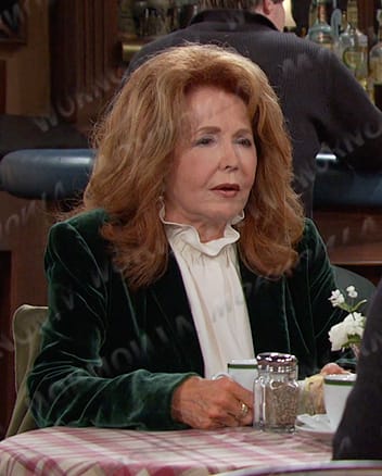 Maggie's green velvet blazer on Days of our Lives