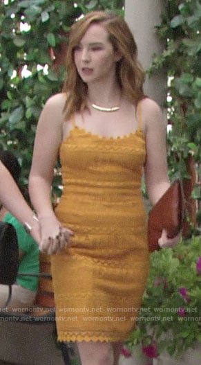 Mariah’s yellow lace dress on The Young and the Restless