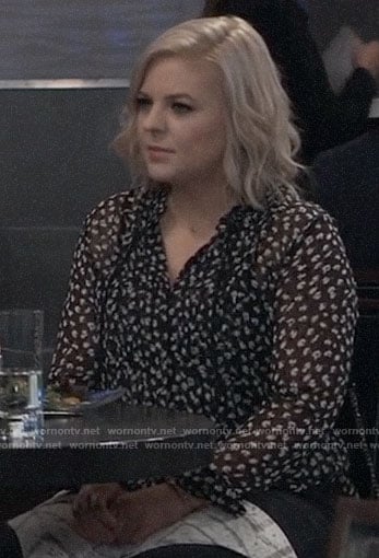 WornOnTV: Maxie’s navy floral top on General Hospital | Kirsten Storms ...