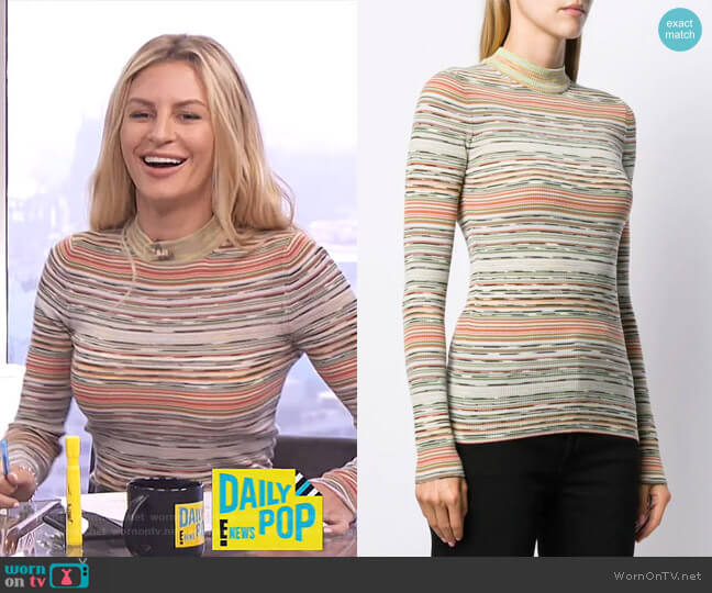 Striped Knitted Top by Missoni worn by Morgan Stewart  on E! News