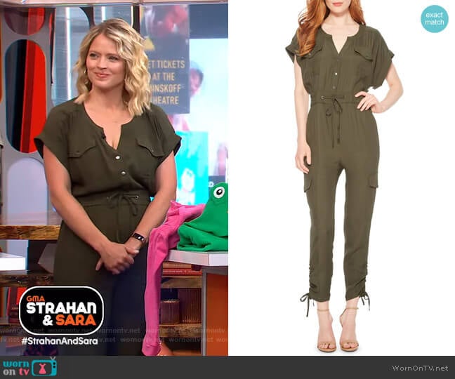 Cayman Jumpsuit by Parker worn by Sara Haines on Good Morning America