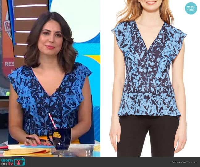 Kata Blouse by Parker worn by Cecilia Vega on Good Morning America