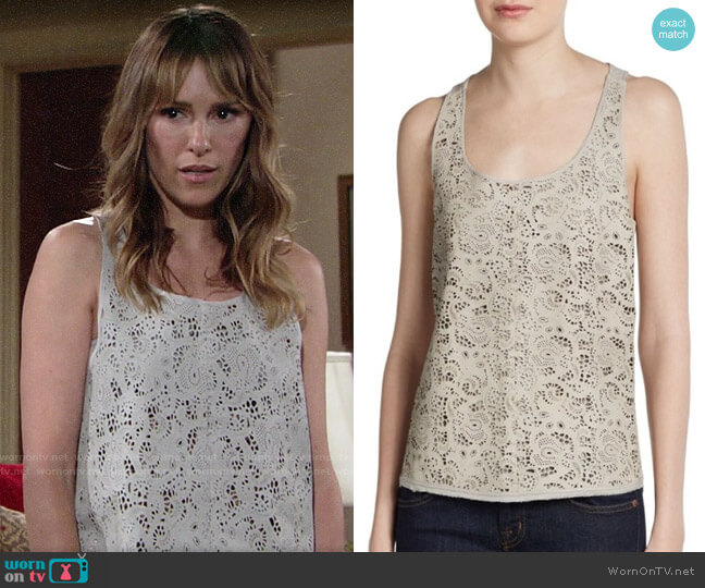 Patterson J Kincaid Rosewood Tank worn by Chloe Mitchell (Elizabeth Hendrickson) on The Young and the Restless