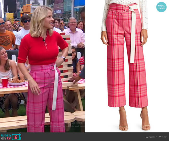 Elio Pants by Rachel Comey worn by Sara Haines on Good Morning America