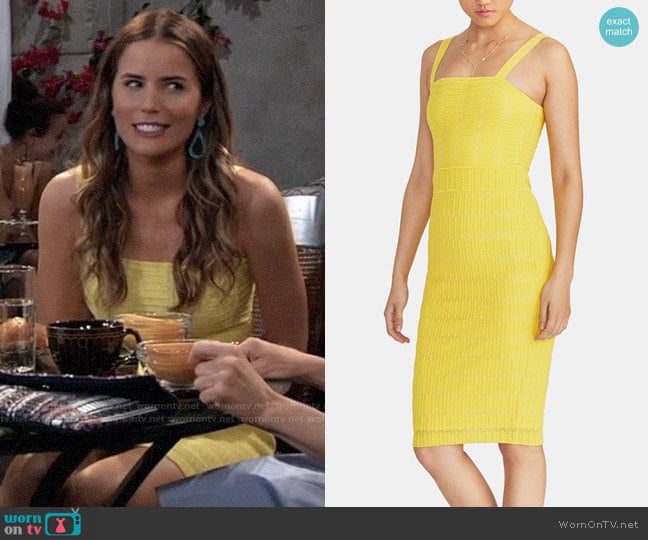 RACHEL Rachel Roy Dew Sweater Dress worn by Sasha Gilmore (Sofia Mattsson) on General Hospital