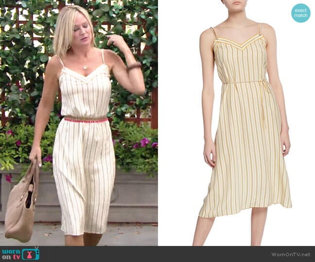 Rag & Bone Ilona Striped Dress worn by Sharon Newman (Sharon Case) on The Young and the Restless